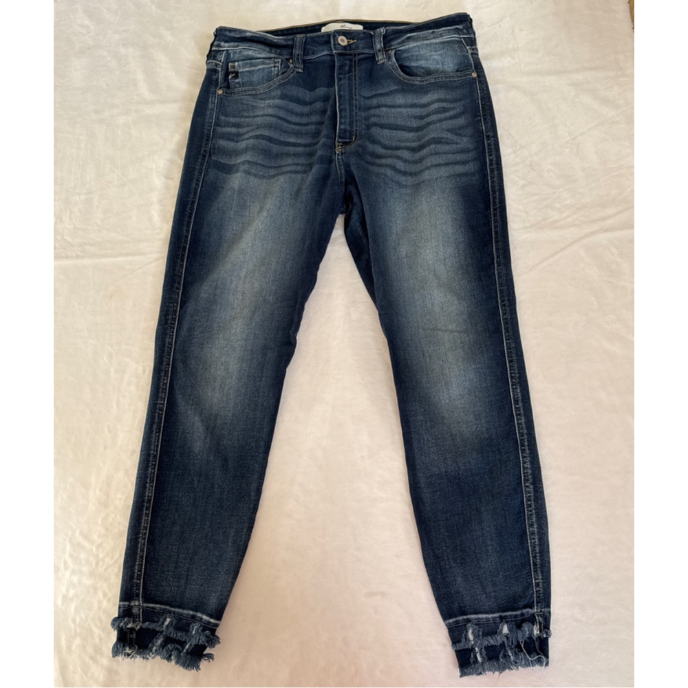Juniors KanCan Blue Ankle Cropped Jeans Size 15